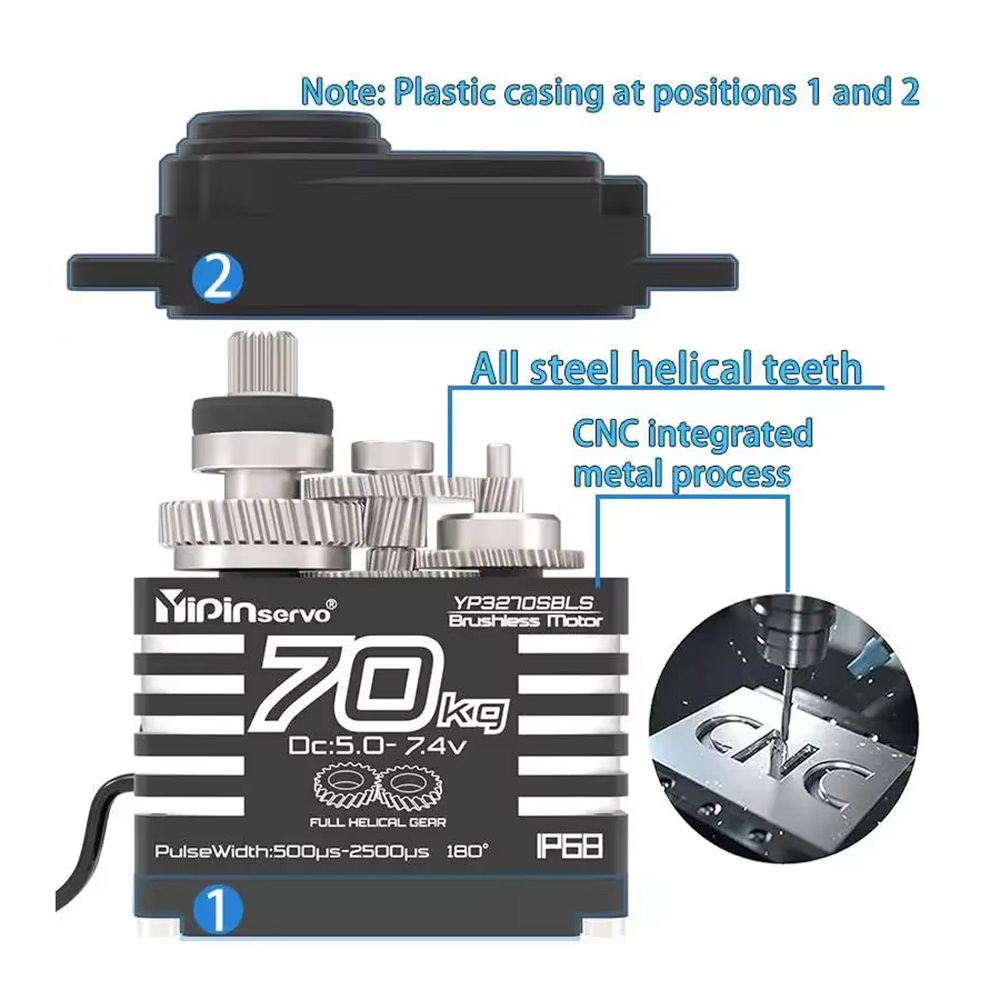1/2PCS 70KG Large Torque Brush - Rc Hobby Motors ulasan dan harga