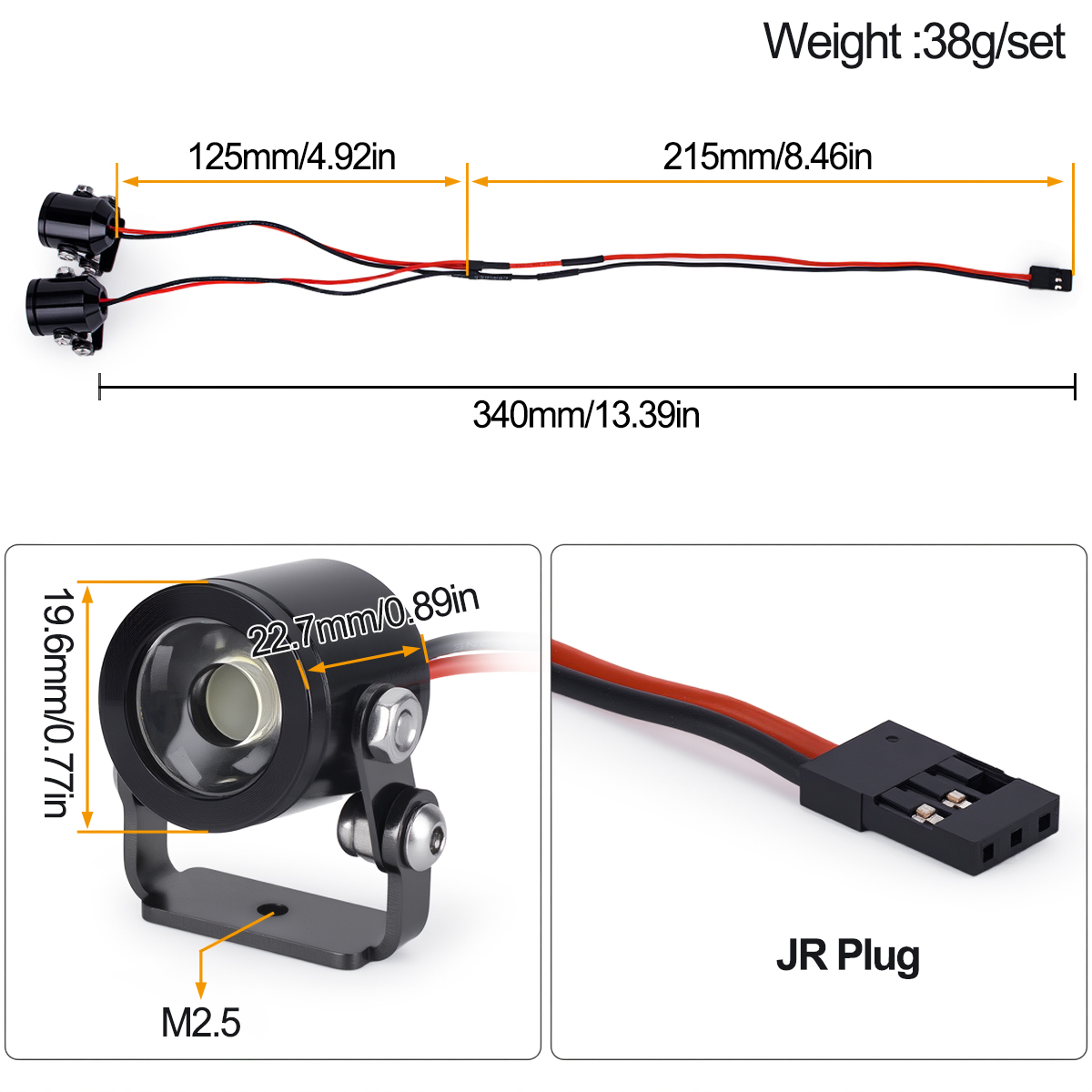 RC Car LED Light Headlight Spo - Rc Crawler 4X4 ulasan dan harga